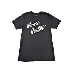 Wayne‎ Newton Shirt Mens Size Medium Handwriting Black White Short Sleeve New